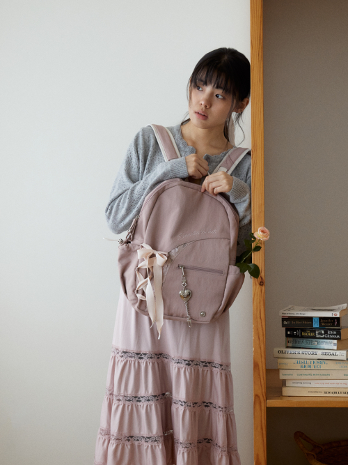Romantique sneaker backpack_nude pink