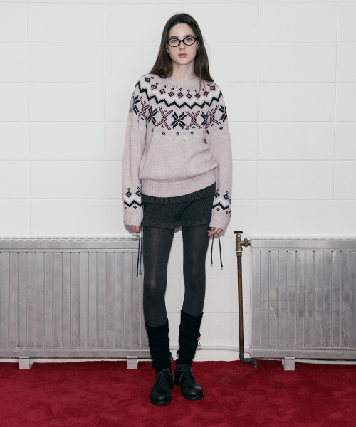 SHIRRING KNIT SHORT PANTS CHARCOAL