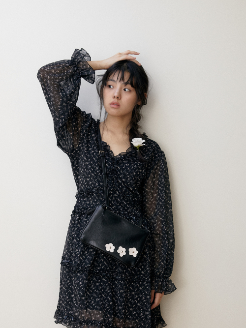 Bohemian floral twin bag_vintage black