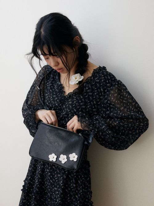 Bohemian floral twin bag_vintage black