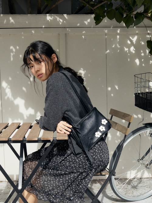 Bohemian floral twin bag_vintage black