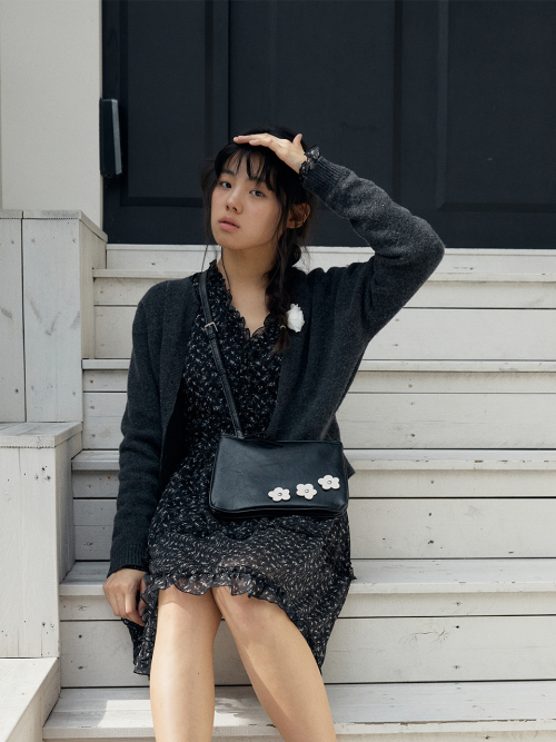Bohemian floral twin bag_vintage black