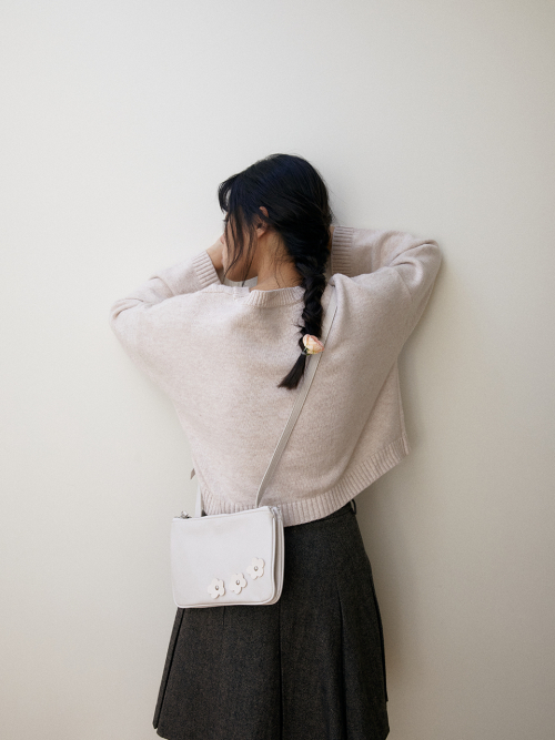 Bohemian floral twin bag_ivory
