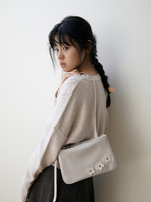 Bohemian floral twin bag_ivory