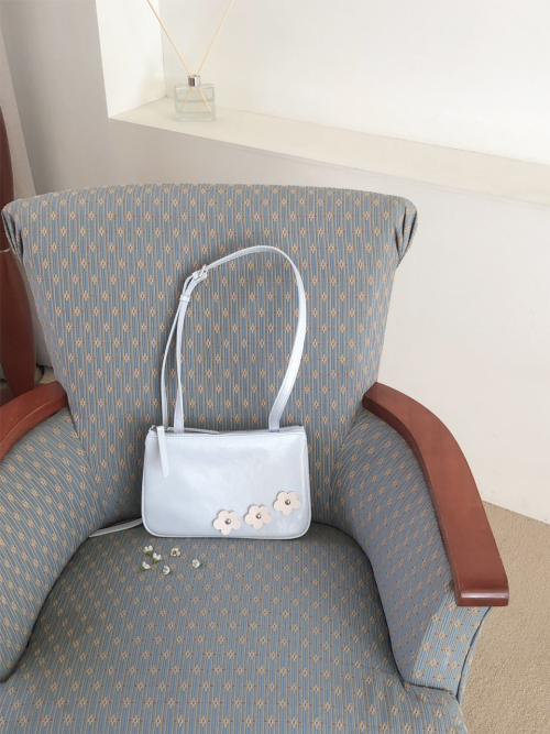 Bohemian floral twin bag_mute blue