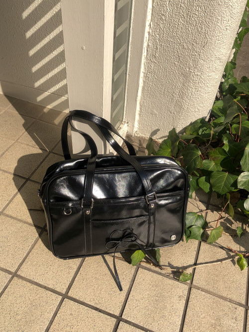 Classic ribbon school bag_black