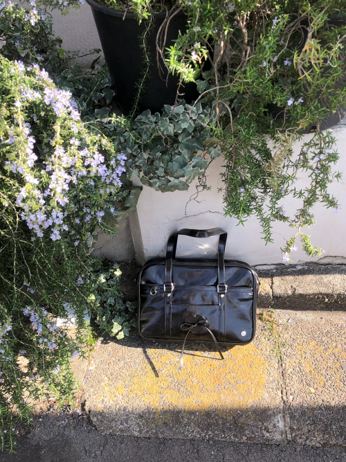 Classic ribbon school bag_black