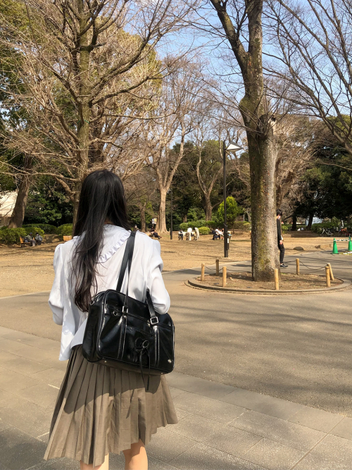 Classic ribbon school bag_black