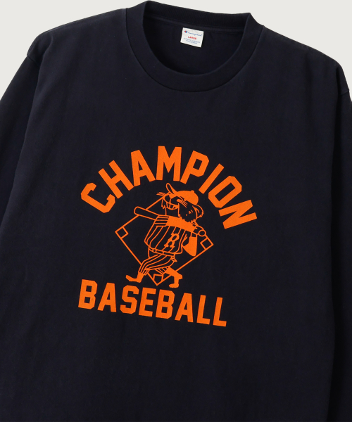 BASEBALL 레귤러핏 롱슬리브 티셔츠 Black