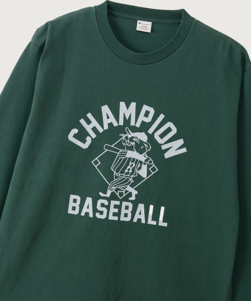 BASEBALL 레귤러핏 롱슬리브 티셔츠 Dark Green