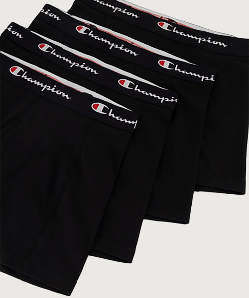 남성 스크립트 로고 드로즈 4PACK Black