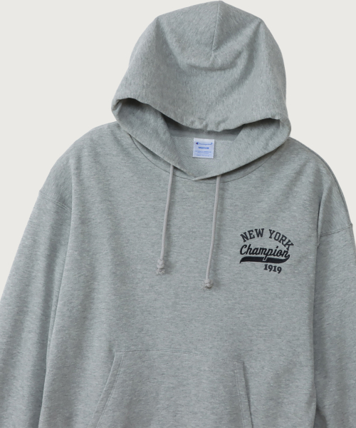 여성 NEW YORK 루즈핏 후드 티셔츠 Oxford Grey