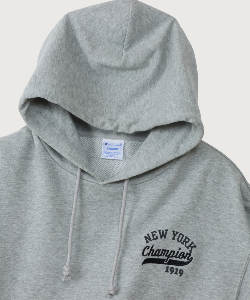 여성 NEW YORK 루즈핏 후드 티셔츠 Oxford Grey
