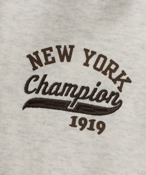 여성 NEW YORK 루즈핏 후드 티셔츠 Oatmeal