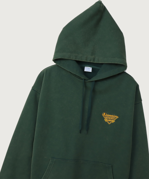 조그택 어센틱 로고 오버핏 후드 티셔츠 Dark Green