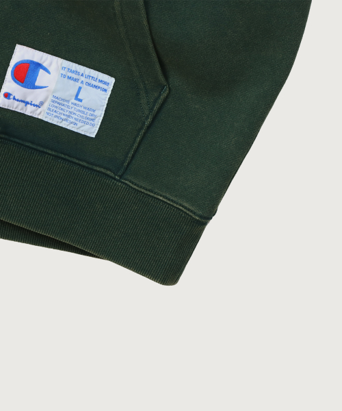 조그택 어센틱 로고 오버핏 후드 티셔츠 Dark Green