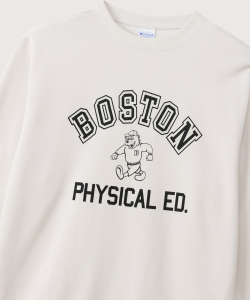 BOSTON 레귤러핏 크루넥 스웨트셔츠 Off White