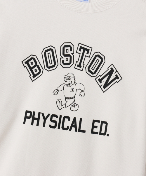 BOSTON 레귤러핏 크루넥 스웨트셔츠 Off White