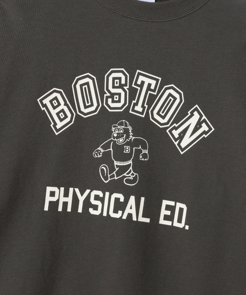 BOSTON 레귤러핏 크루넥 스웨트셔츠 Off Black