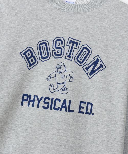 BOSTON 레귤러핏 크루넥 스웨트셔츠 Oxford Grey