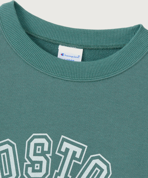 BOSTON 레귤러핏 크루넥 스웨트셔츠 Dark Green