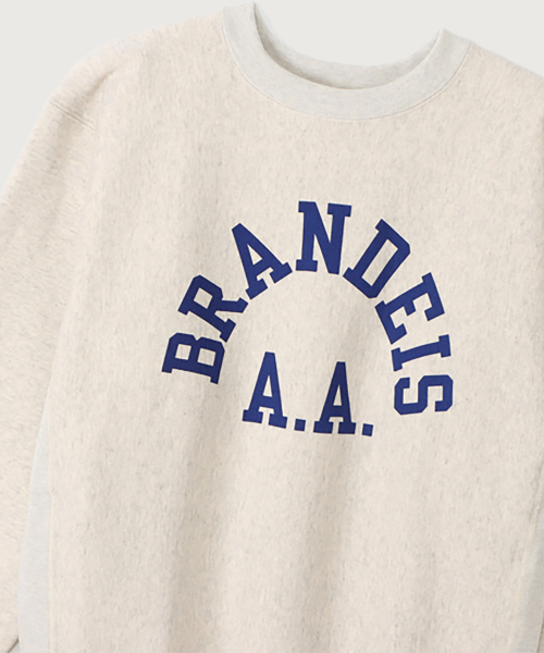 [True To Archives] 2ND BRANDEIS 기모 스웨트셔츠 S.Grey x Navy
