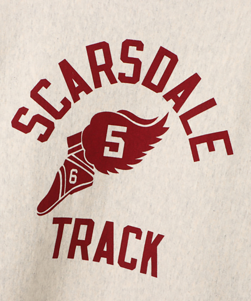 [True To Archives] 2ND SCARSDALE 기모 스웨트셔츠 S.Grey x Maroon