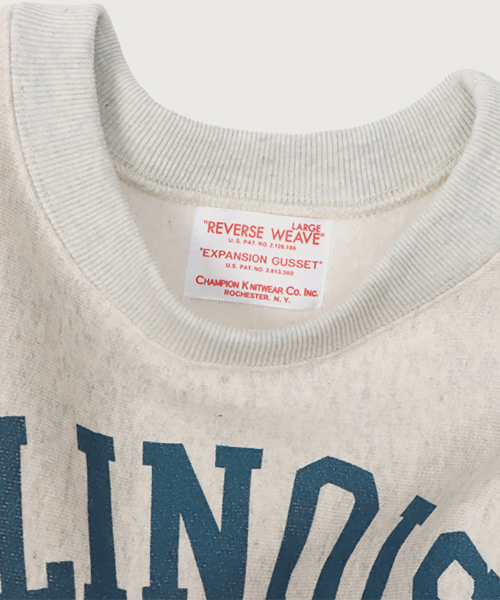 [True To Archives] 2ND ILLINOIS 기모 스웨트셔츠 S.Grey x Navy