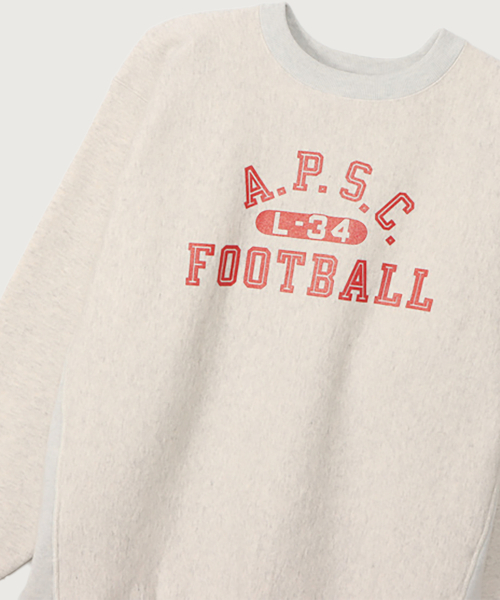 [True To Archives] 2ND APSC 기모 스웨트셔츠 S.Grey x Maroon