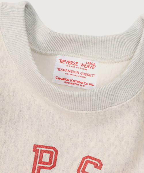 [True To Archives] 2ND APSC 기모 스웨트셔츠 S.Grey x Maroon
