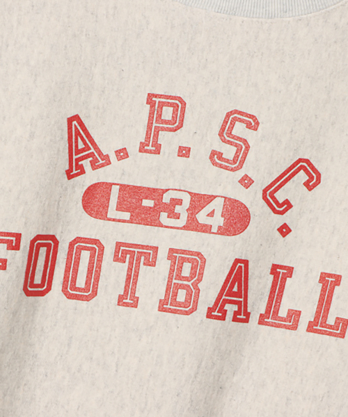 [True To Archives] 2ND APSC 기모 스웨트셔츠 S.Grey x Maroon
