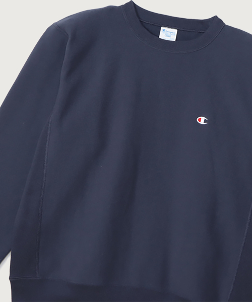 리버스위브 블루택 C로고 루즈핏 기모 스웨트셔츠 Dark Navy