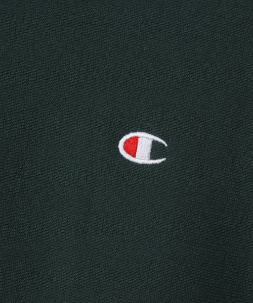 리버스위브 블루택 C로고 루즈핏 기모 스웨트셔츠 Dark Green