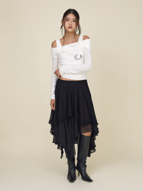 ROCKY WAFFLE SLEEVELESS TOP (WHITE)