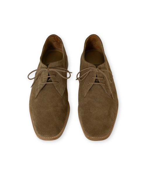 Suede Derby Shoes, Brown Suede
