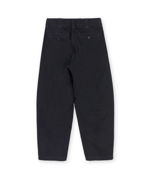 W Washed Work Pants, Black