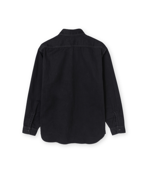 W Washed Work Shirt, Black