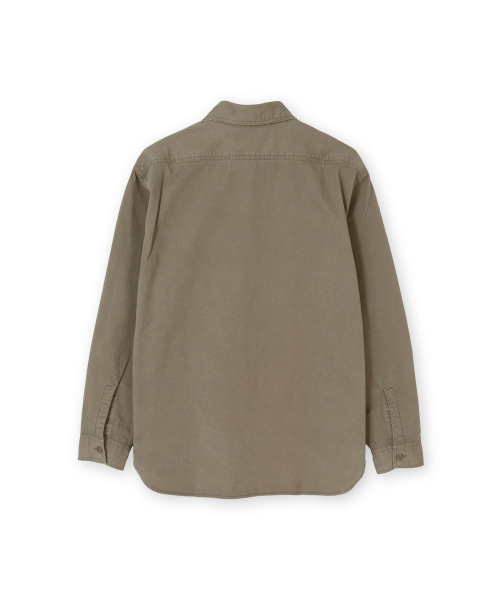 W Washed Work Shirt, Dark Beige