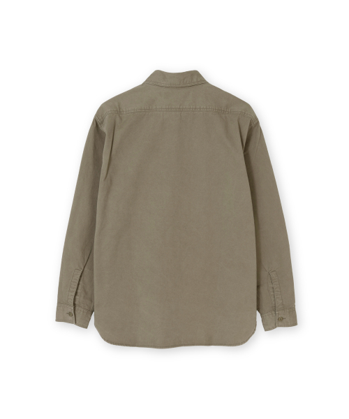 Washed Work Shirt, Dark Beige
