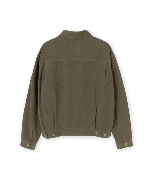 Washed Corduroy Trucker Jacket, Mocha
