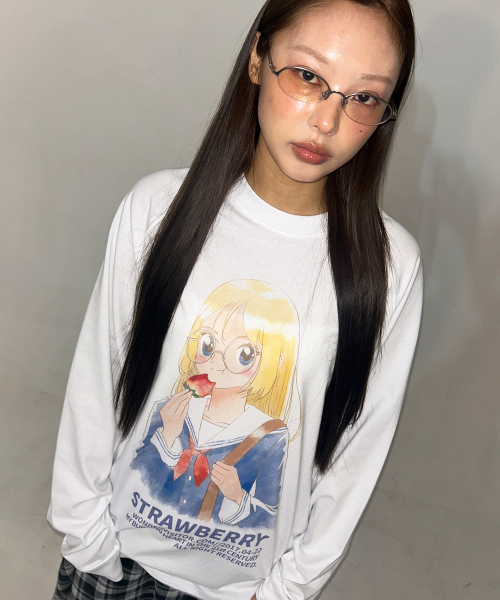 YURINA School Raglan LS-T [White]