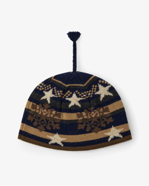 SNOW TASSEL BEANIE [DARK NAVY]
