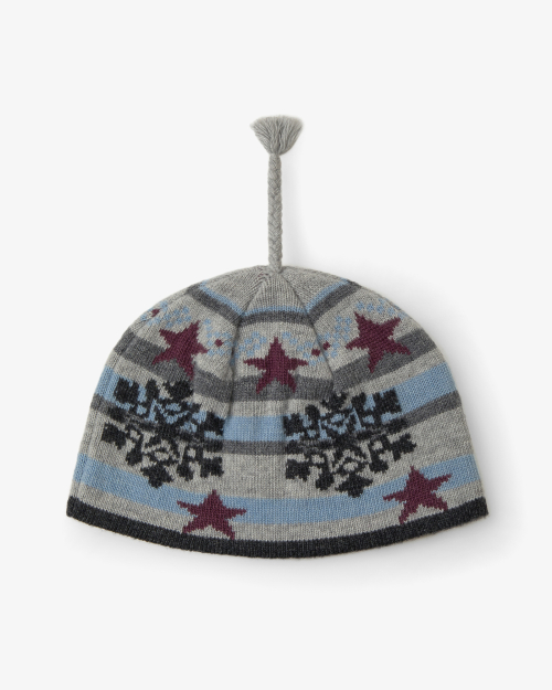 SNOW TASSEL BEANIE [LIGHT GREY]