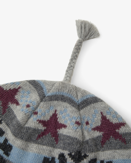 SNOW TASSEL BEANIE [LIGHT GREY]