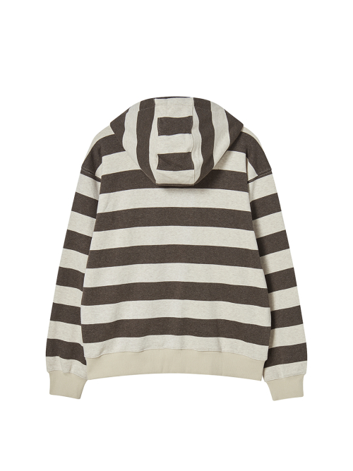 NY APLIQUE HOODIE BROWN