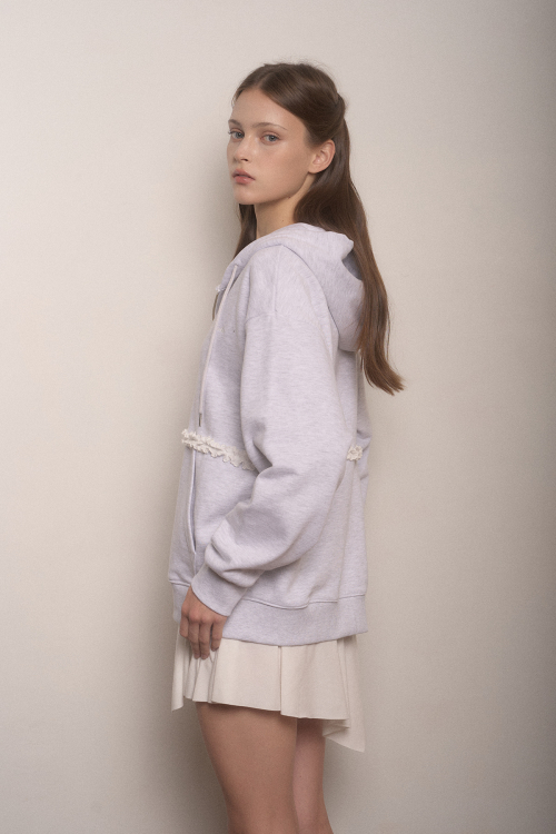 MERINGUE HOOD ZIP-UP-MELANGE