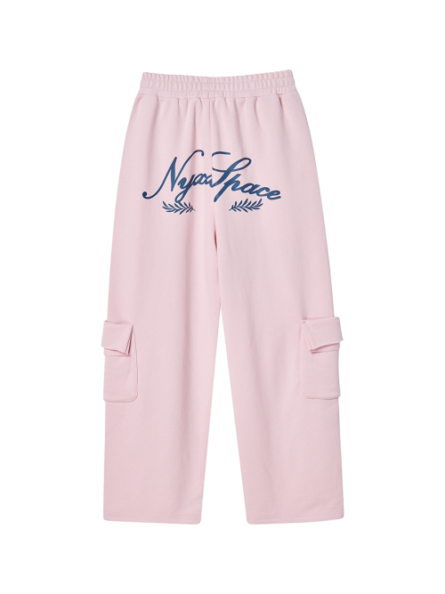 RHINESTONE DALGOMM JOGGER PANTS PINK