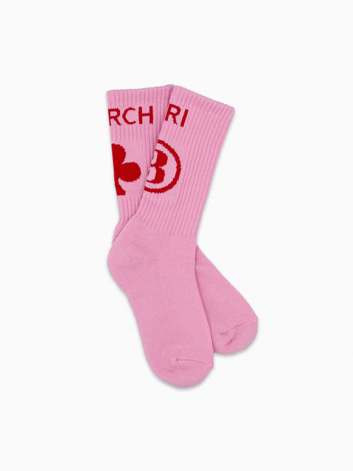 Tri / Clover Basic Long Socks / Pink