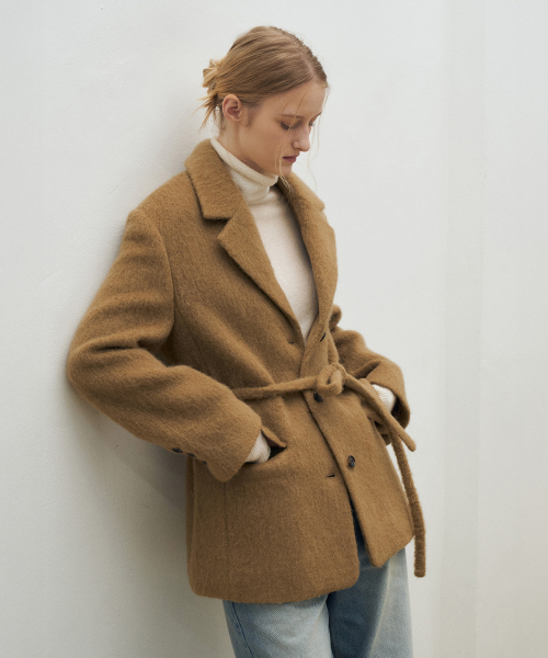 Alpaca Belted Jacket[LMBFWI25JK104]-Mocamus