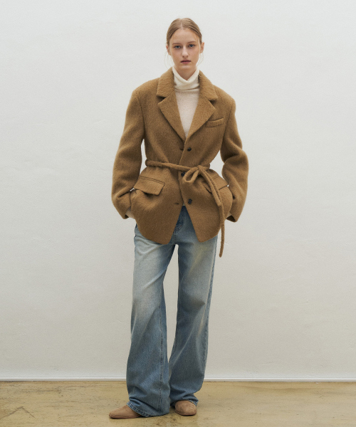 Alpaca Belted Jacket[LMBFWI25JK104]-Mocamus